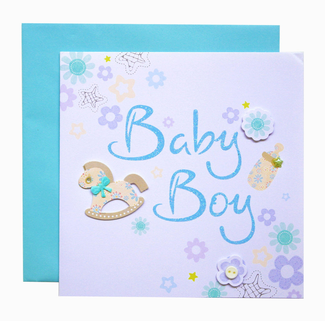 Baby Boy Newborn Card - SimplySili Labels